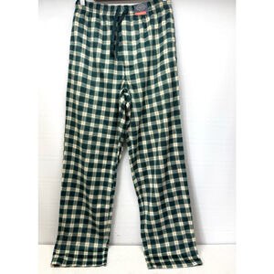ST. John's Bay Sleepwear Bottoms Men's Small Green Plaid Fleece Pants
